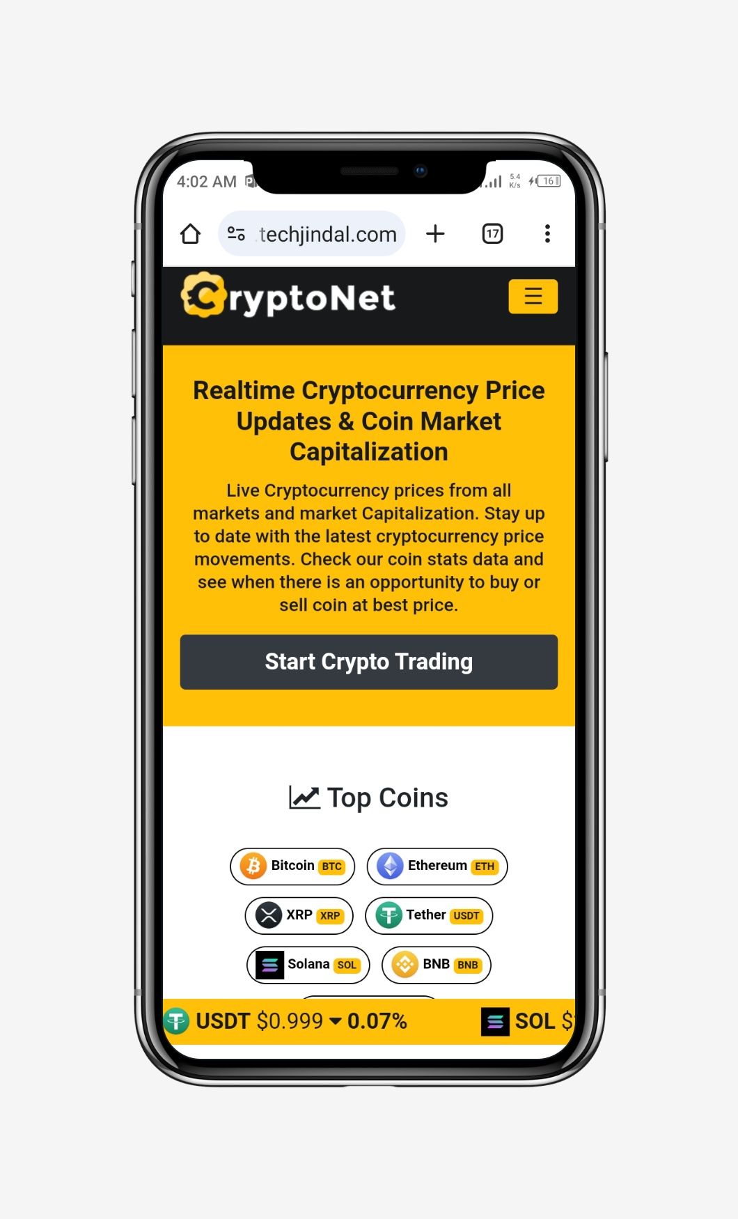 Crypto Net - Crypto Prices, Chart, Exchanges, Crypto Tracker, Calculator & Ticker PHP Script