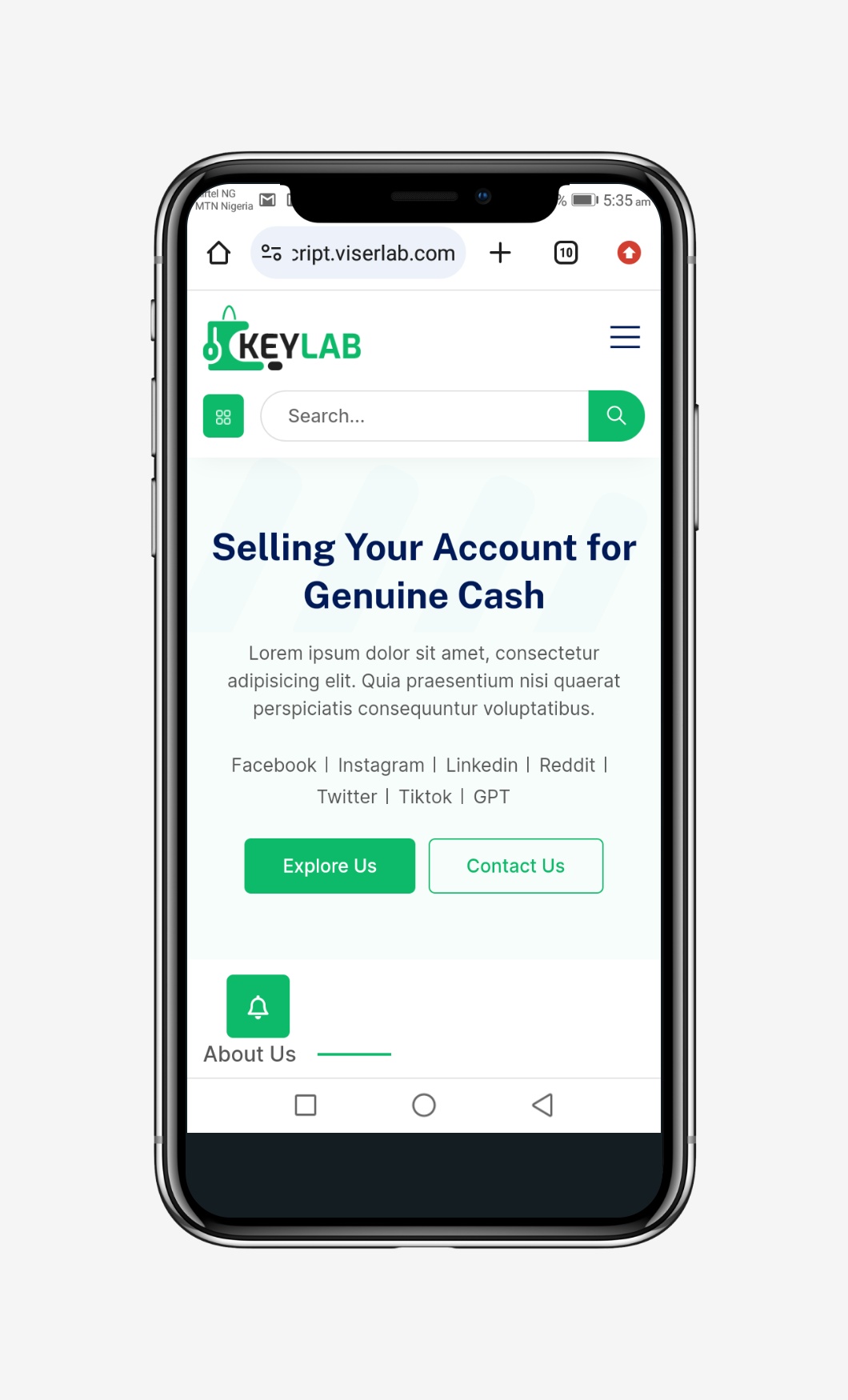 KeyLab - Social Media Accounts Selling Script