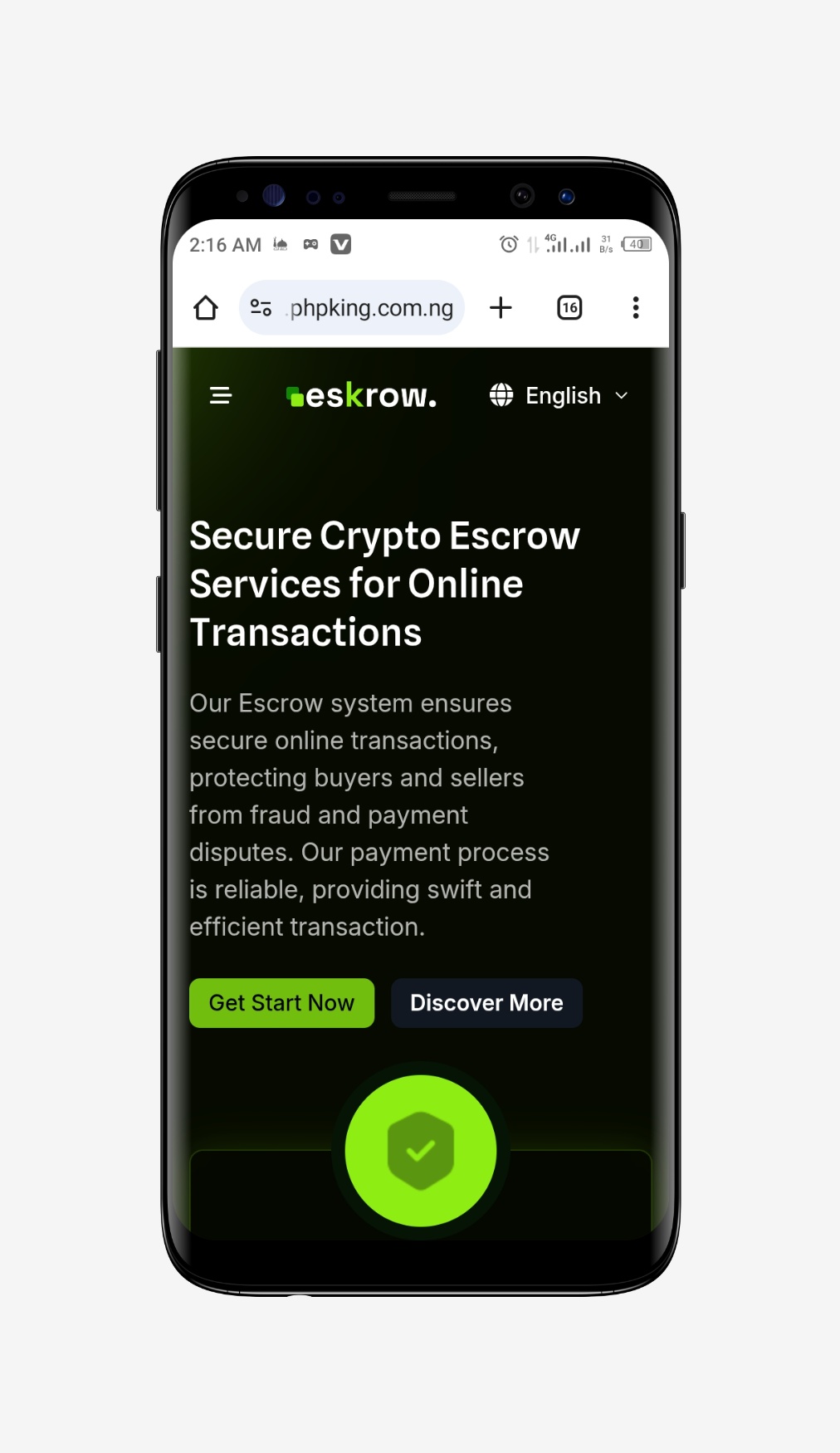 Eskrow - Escrow Website Script