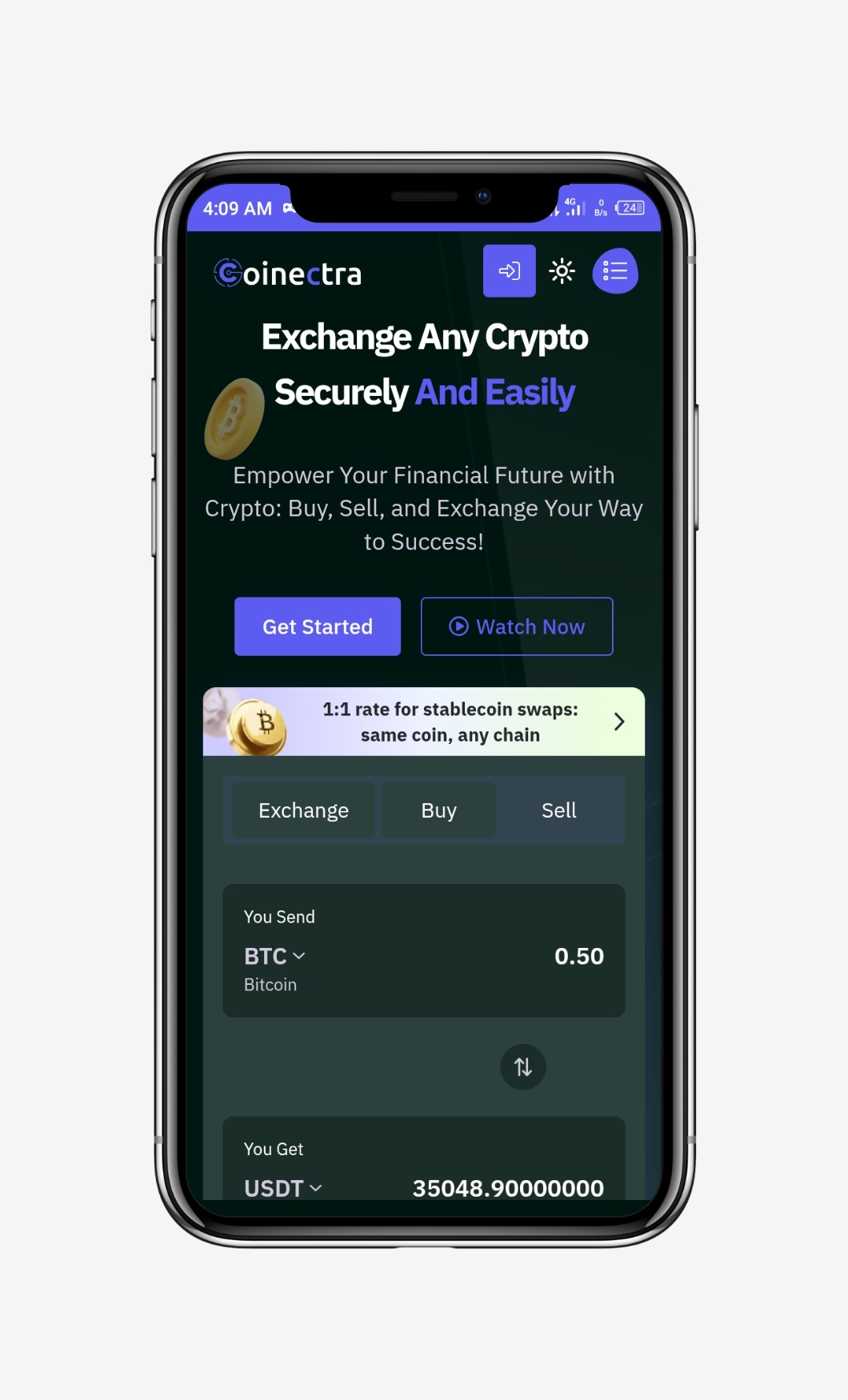 Coinectra - Crypto Exchange Script